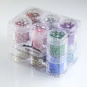 20186- GLITTER CONFETI HEXAGONO*12