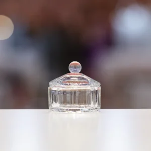 20671.2- VASO CON TAPA CRISTAL TRANSPARENTE CILINDRO