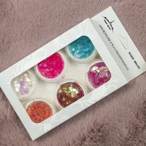 21030- GLITTER TRANSLUCIDO HOJAS*6