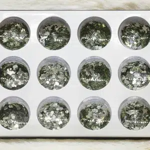 22103- GLITTER PLATEADA VARIA FORMA *12