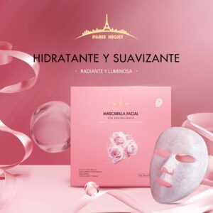 61103-MASCARILLA FACIAL FIBRA VEGERAL ROSA
