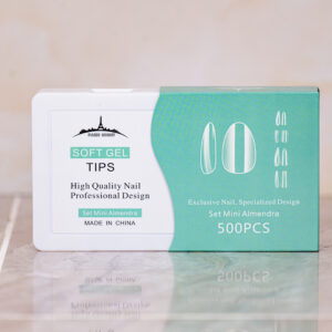 20650-4 TIPS SOFT GEL ALMENDRA MINI*500 EN CAJA TRANSPARENTE